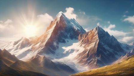 Beautiful mountain great quality, epic background, high resolution, 8K, daytime, variety of details, high definition, real colours, bright sunlight