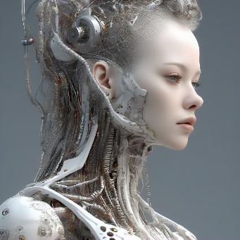 Character Sheet, complex 3d render ultra detailed of a beautiful porcelain profile japan woman android face, cyborg, robotic parts, beautiful studio soft light, rim light, vibrant details, luxurious cyberpunk, lace, hyper realistic, anatomical, facial muscles, cable electric wires, microchip, elegant, beautiful background, octane render, H.R. Giger style