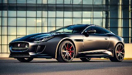 Beautiful deportive car, Jaguar in a plain, high detailed, in the morning, the sun present, high definition, wheels in motion, saturated quality, higt quality